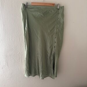 Soft Green Silk Skirt